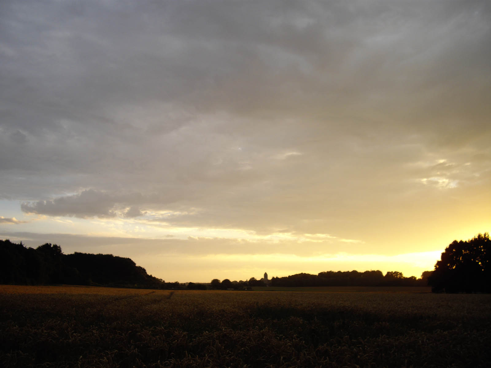 Clocher au soir  - Paysage du soir